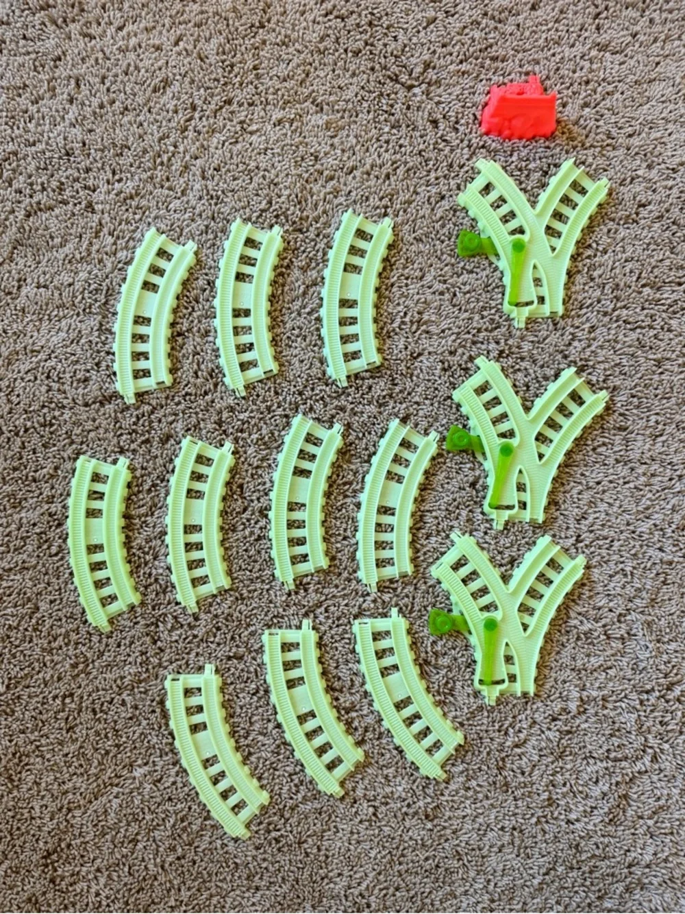 Thomas & Friends Lime Green Train Track Set with Pink Connector
